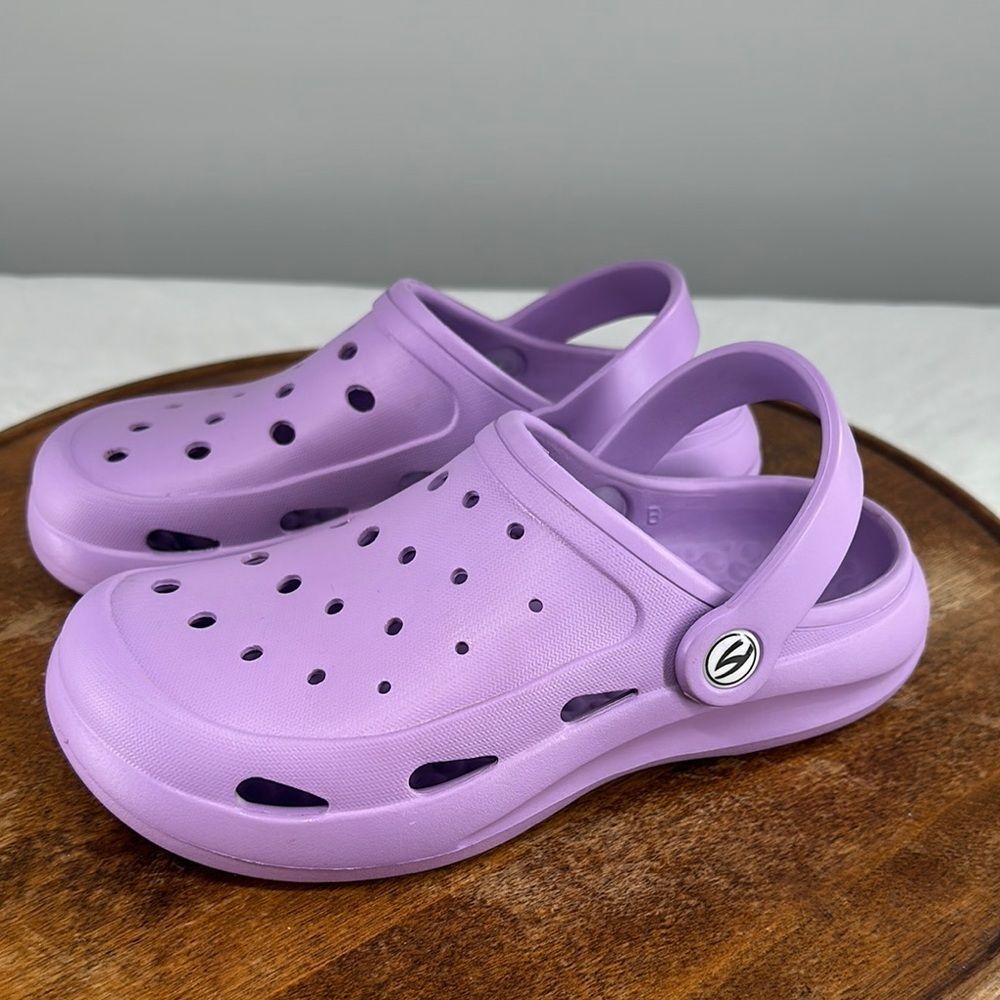 Hobiebear Shoes Girls 34 (US 2.5) Purple Rubber Clog Sandals Water Shoes